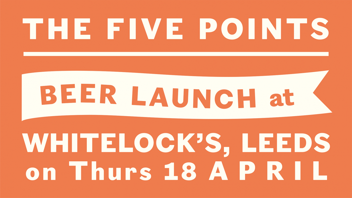 Five Points Best Bitter launch flyer for Whitelock's